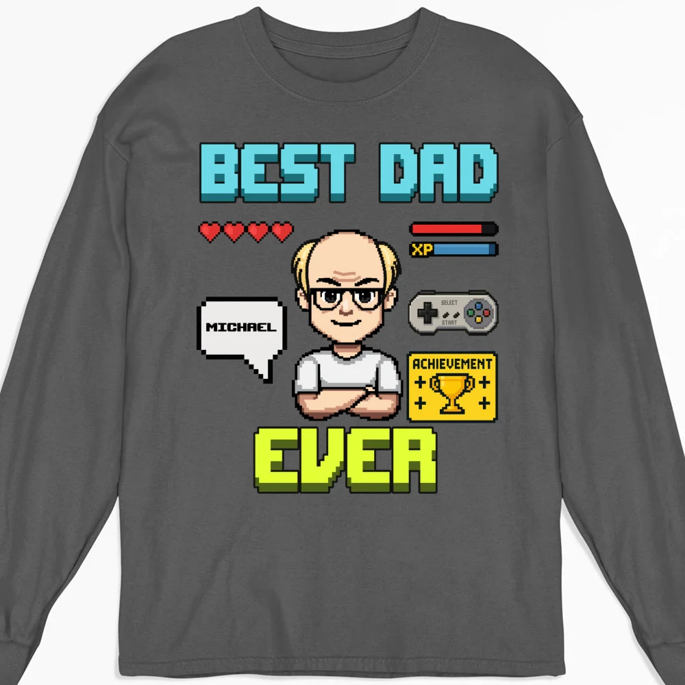 Gamer Dad Level Up - Personalized Custom Shirt - Image 10