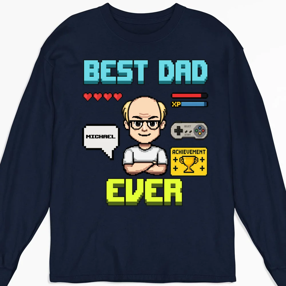 Gamer Dad Level Up - Personalized Custom Shirt - Image 11