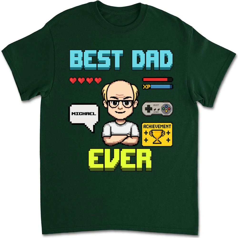 Gamer Dad Level Up - Personalized Custom Shirt - Image 7