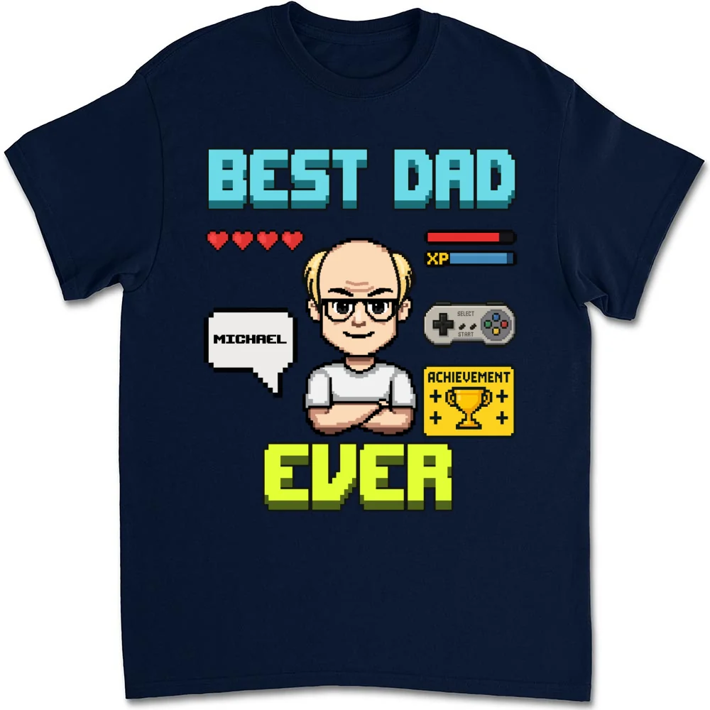 Gamer Dad Level Up - Personalized Custom Shirt - Image 8