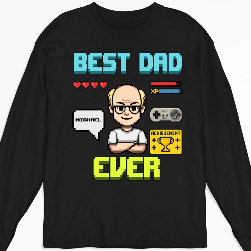 Gamer Dad Level Up - Personalized Custom Shirt - Image 9