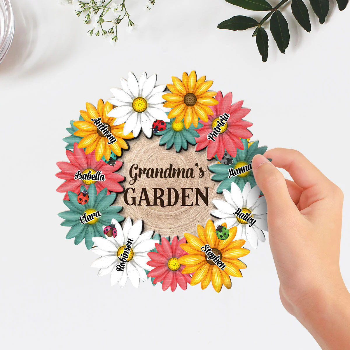 Garden Of Grandma - Personalized Wooden Plaque - Image 2