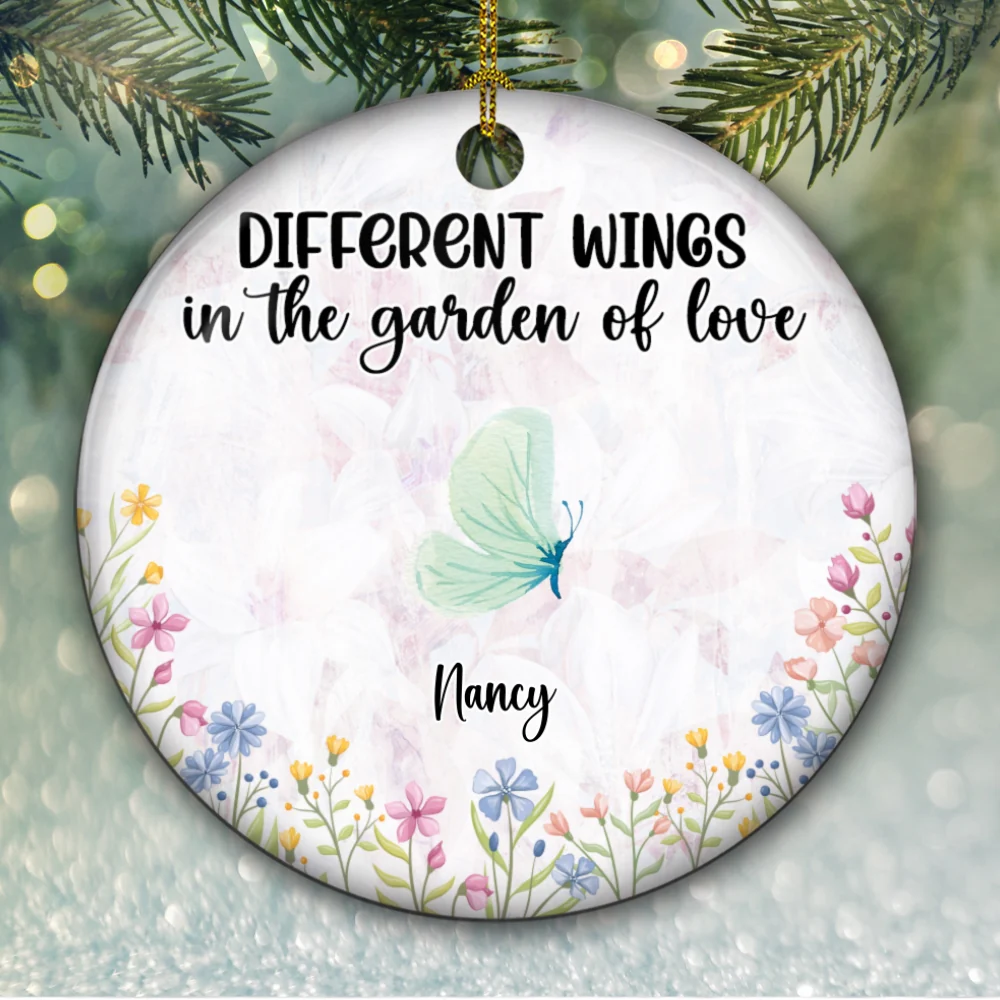 Garden Of Love - Personalized Custom Ceramic Ornament - Image 5