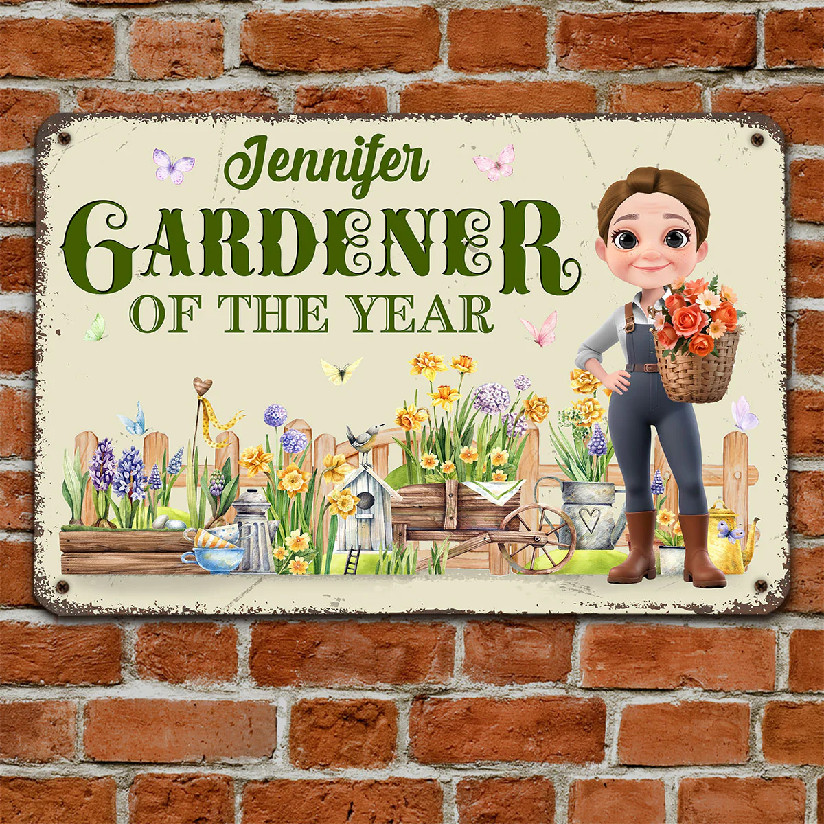 Gardener Of The Year - Personalized Custom Metal Sign - Image 5