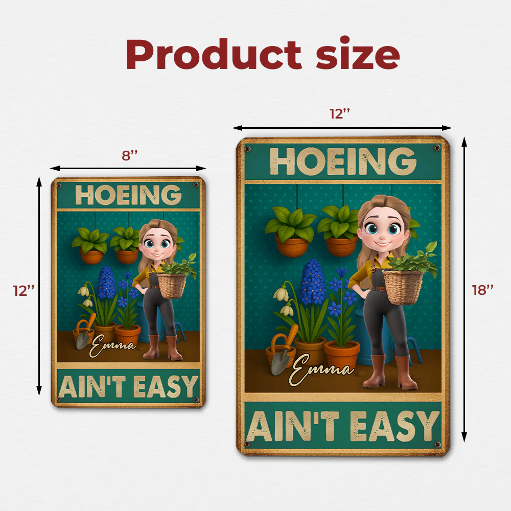 Gardening Work Is Very Hard - Personalized Custom Metal Sign - Image 2