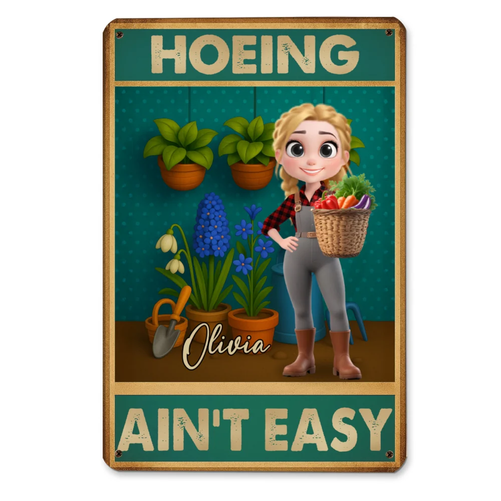 Gardening Work Is Very Hard - Personalized Custom Metal Sign - Image 6