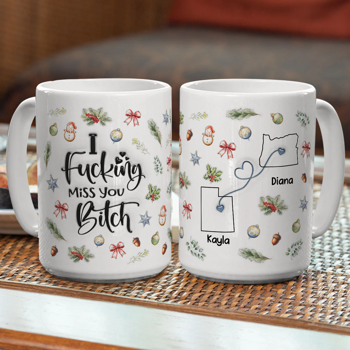 Get Back Here I Miss You - Personalized Custom 3D Inflated Effect Mug - Image 3