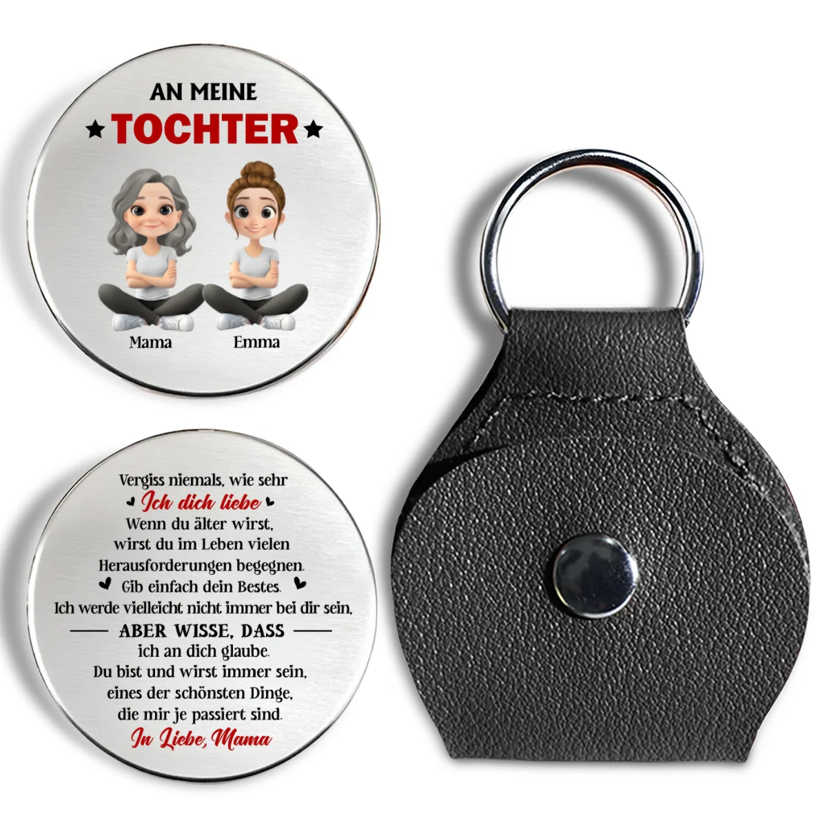 Gib Immer Dein Bestes Tochter - Personalisierte Pocket Umarmung - Image 7