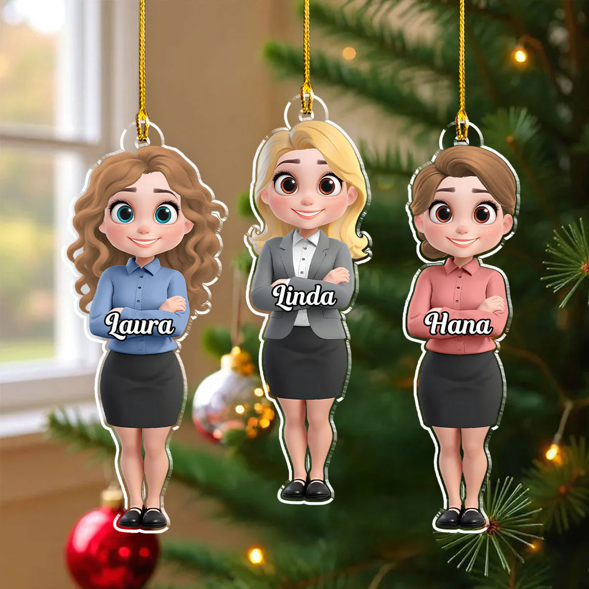 Gift For Boss Coworkers - Personalized Custom Acrylic Ornament - Image 2