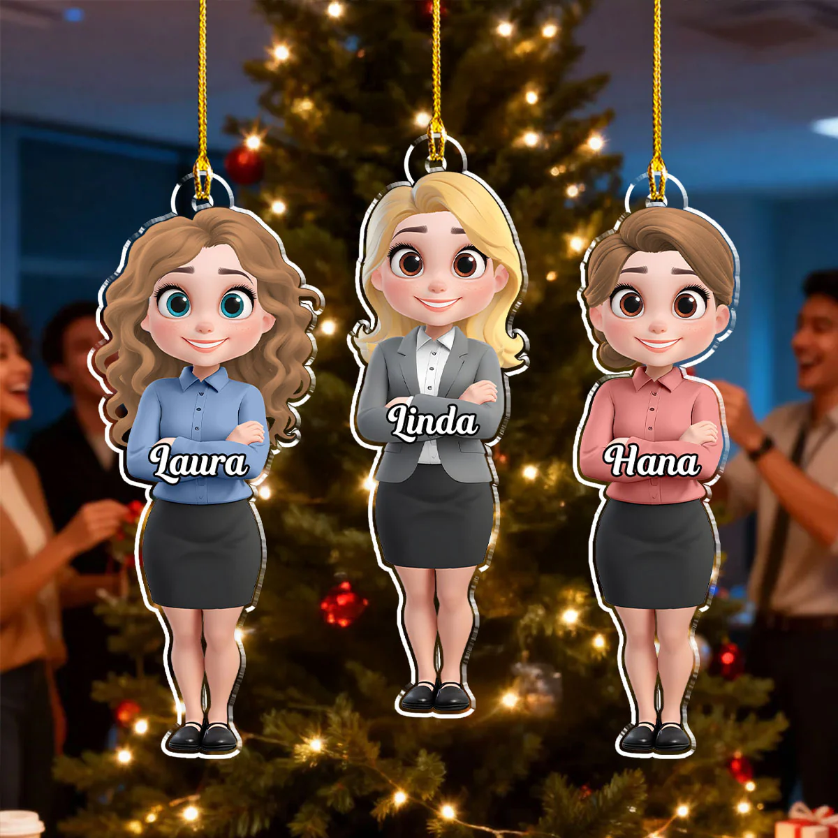 Gift For Boss Coworkers - Personalized Custom Acrylic Ornament - Image 3
