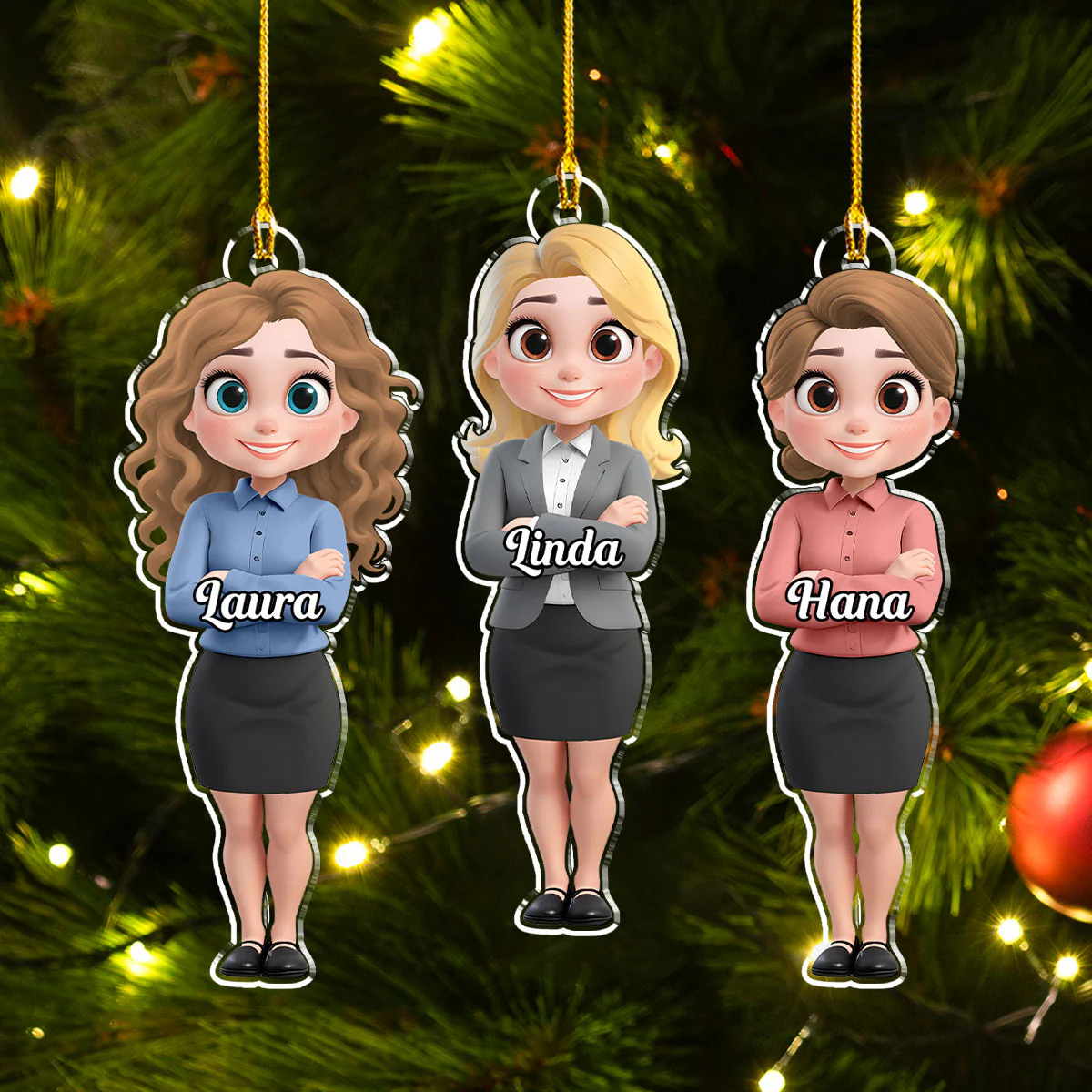 Gift For Boss Coworkers - Personalized Custom Acrylic Ornament - Image 4