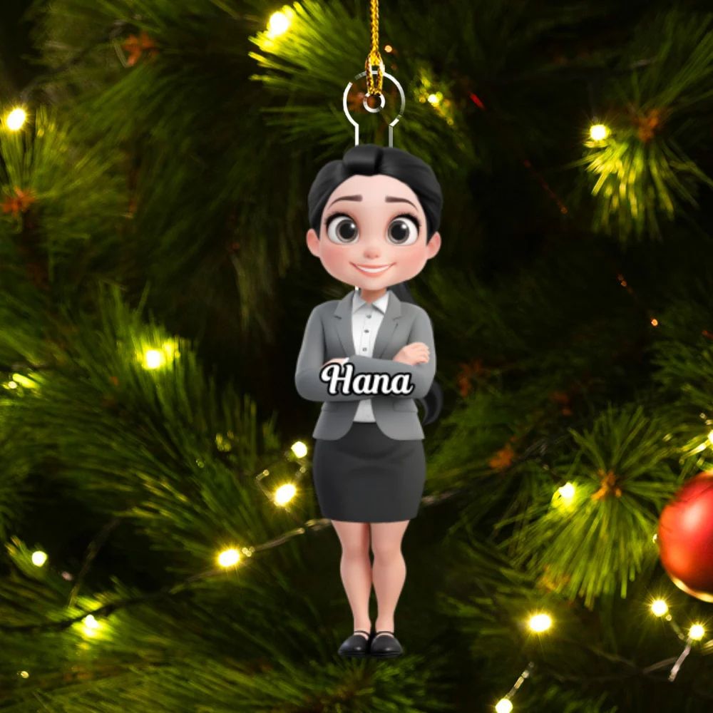 Gift For Boss Coworkers - Personalized Custom Acrylic Ornament - Image 6