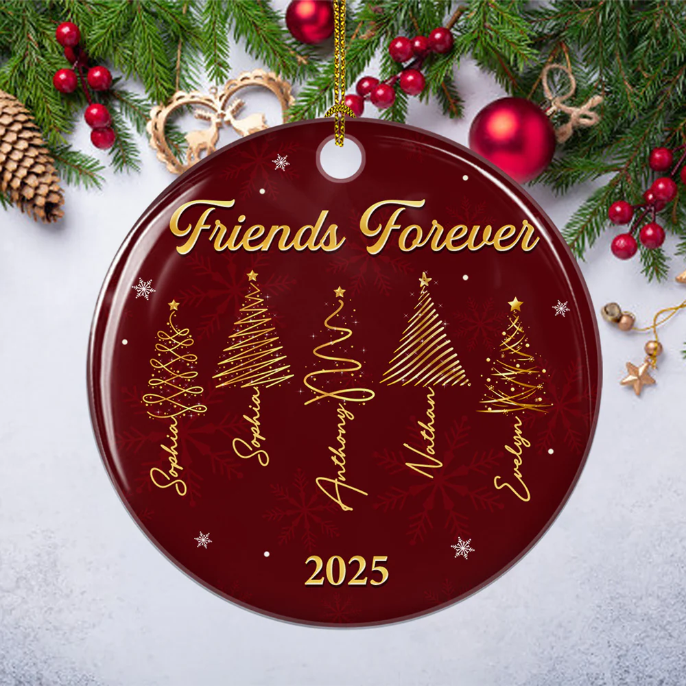 Gift For Friends 2025 - Personalized Custom Ceramic Ornament - Image 5