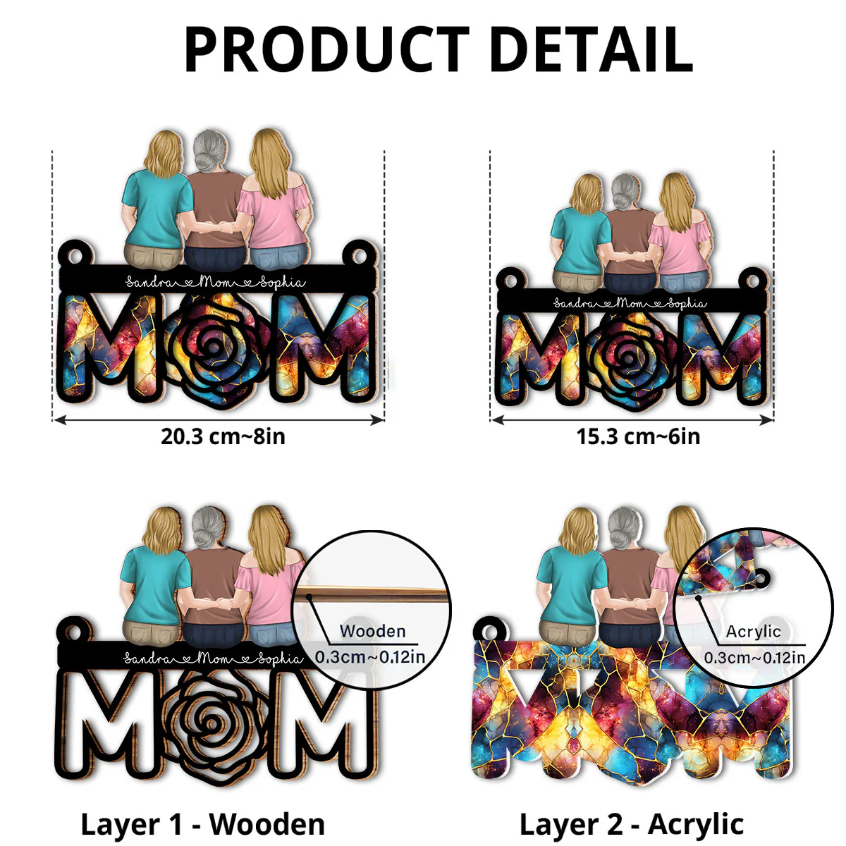 Gift For Mom - Personalized Custom Suncatcher - Image 3