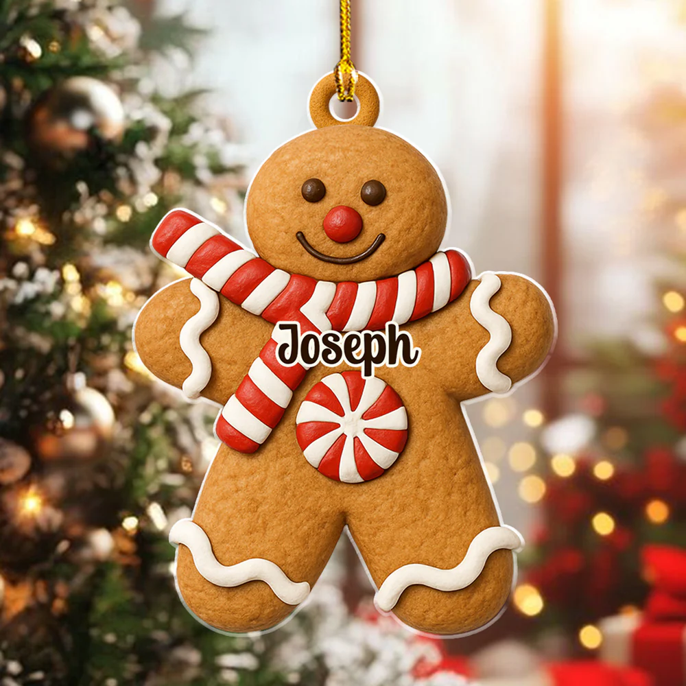 Gingerbread Cutie Crew - Personalized Custom Acrylic Ornament - Image 2