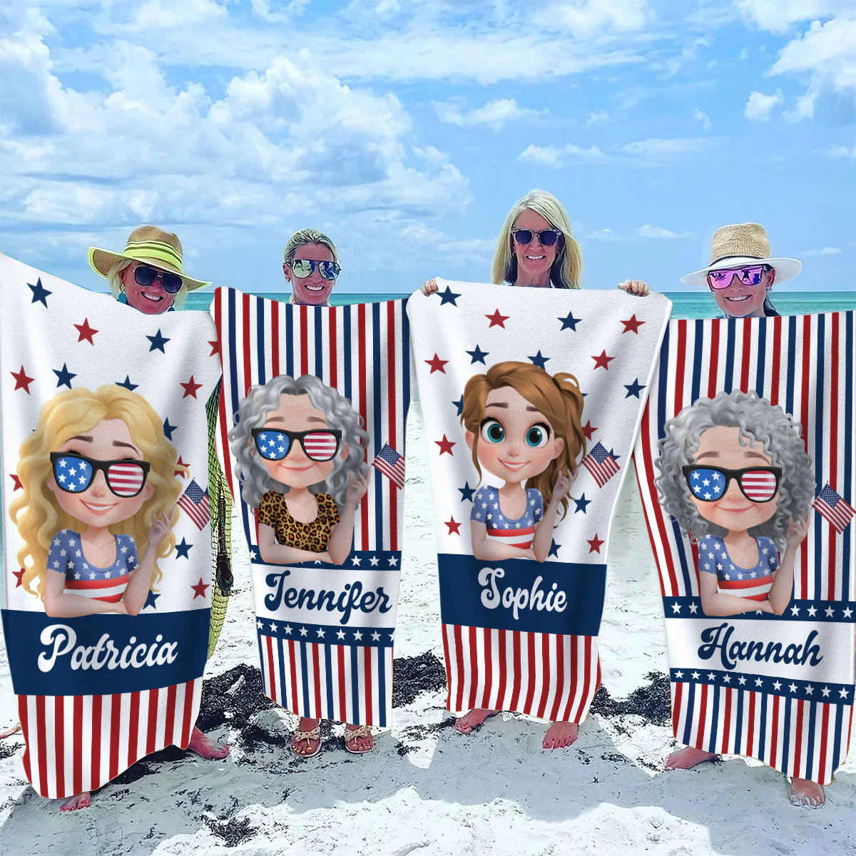 Girl Loves Beach - Personalized Custom Beach Towel - Image 4