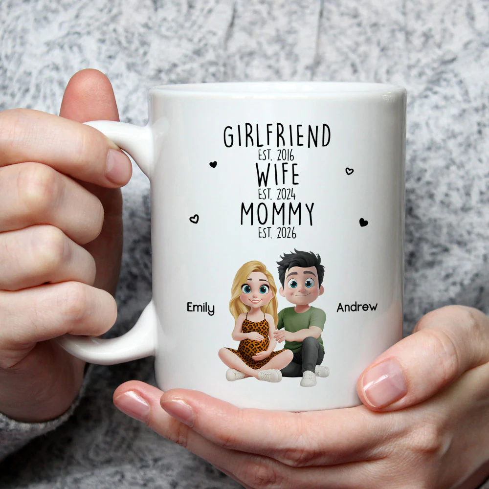 Girlfriend Wife Mommy - Personalized Custom Coffee Mug - Image 4