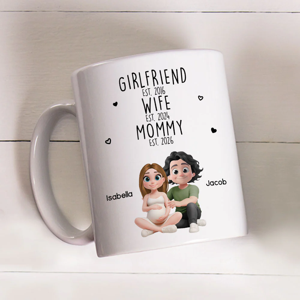 Girlfriend Wife Mommy - Personalized Custom Coffee Mug - Image 6