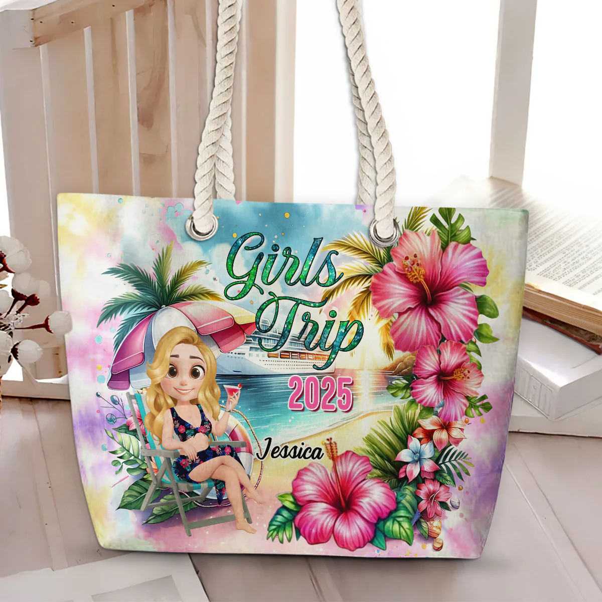 Girls Trip - Personalized Beach Bag - Image 5