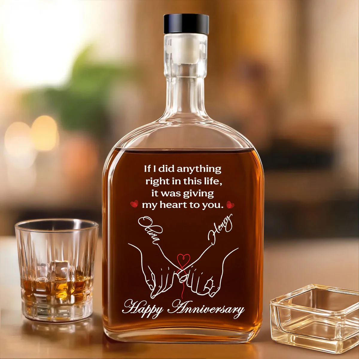 Give My Heart To You - Personalized Custom Spirits Decanter