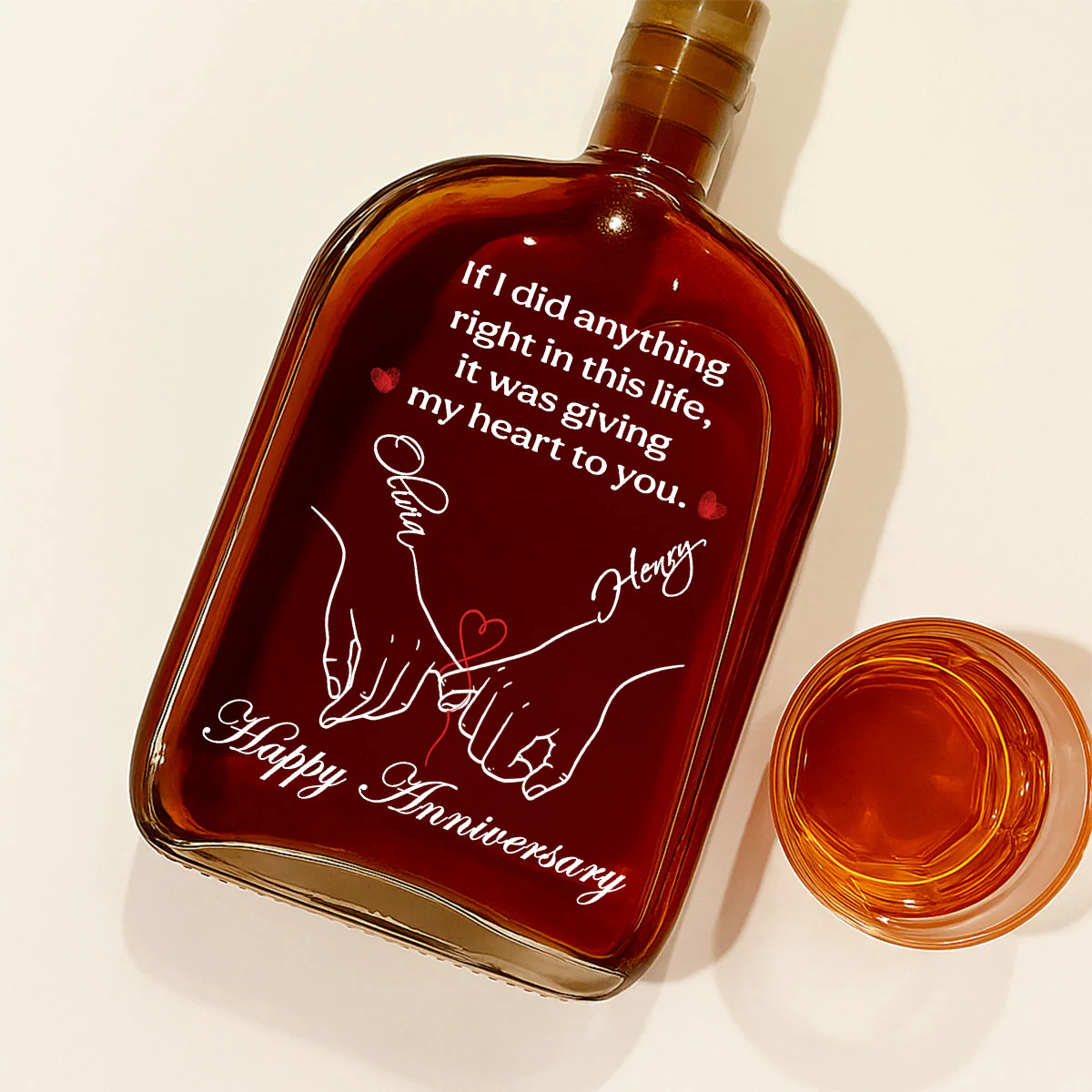 Give My Heart To You - Personalized Custom Spirits Decanter - Image 2