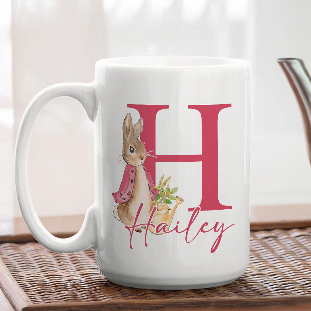 Gnome Bunny Rabbit - Personalized Custom Coffee Mug - Image 5