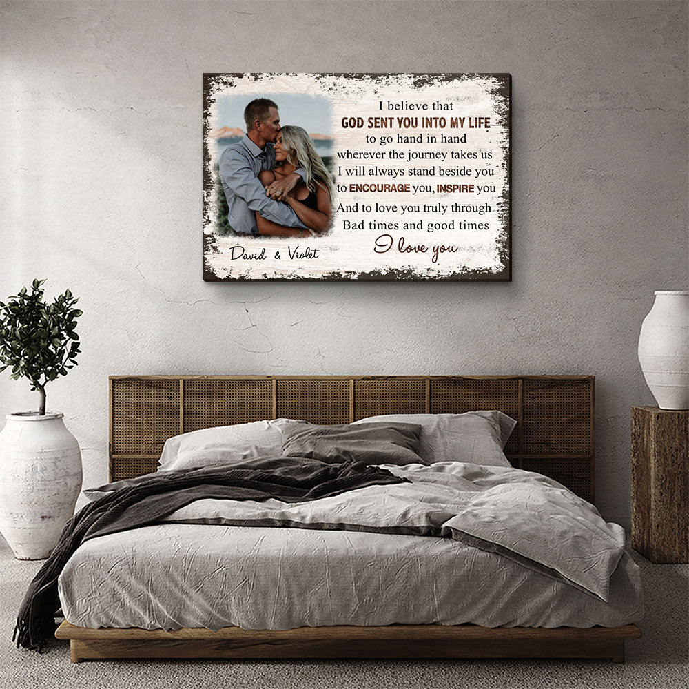 Go Hand In Hand - Personalized Custom Photo Canvas Print - Image 4