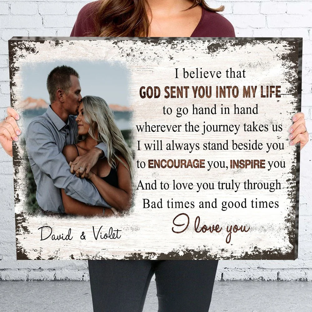 Go Hand In Hand - Personalized Custom Photo Canvas Print - Image 5