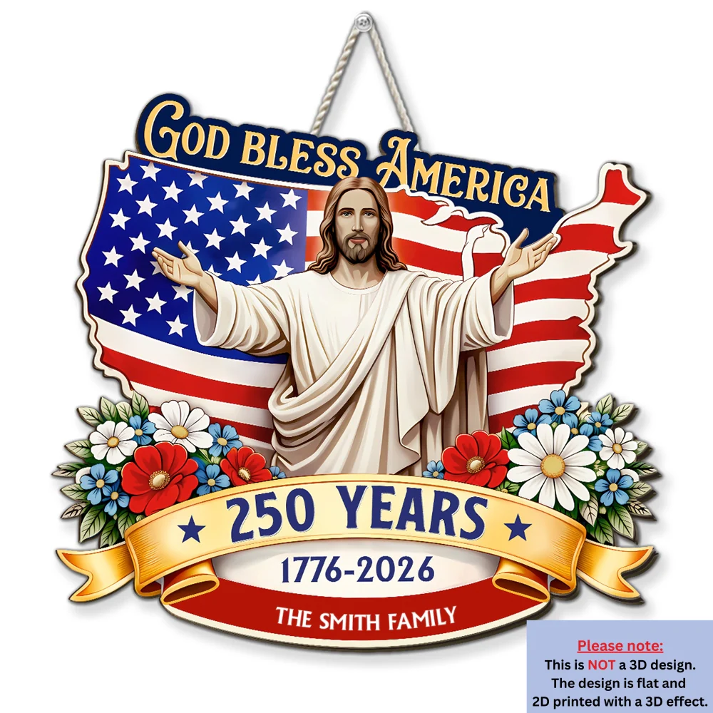 God Bless America - Personalized Custom Wood Sign - Image 6