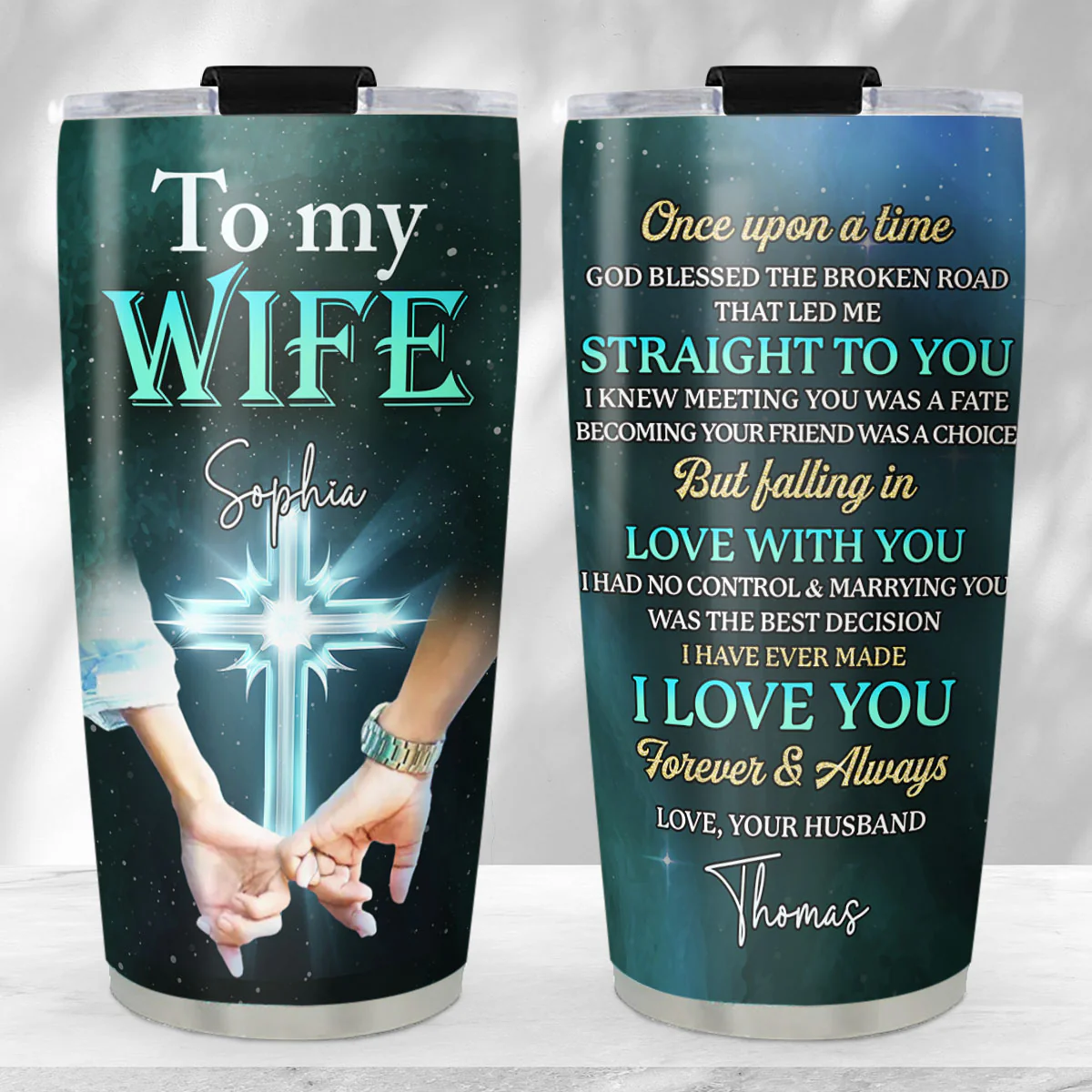God Blessed The Broken Road - Personalized Custom Tumbler