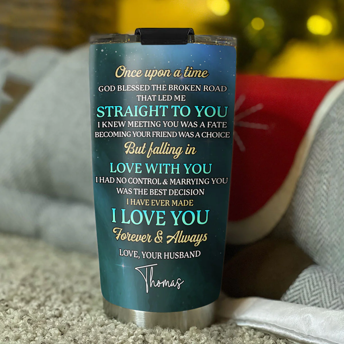 God Blessed The Broken Road - Personalized Custom Tumbler - Image 3