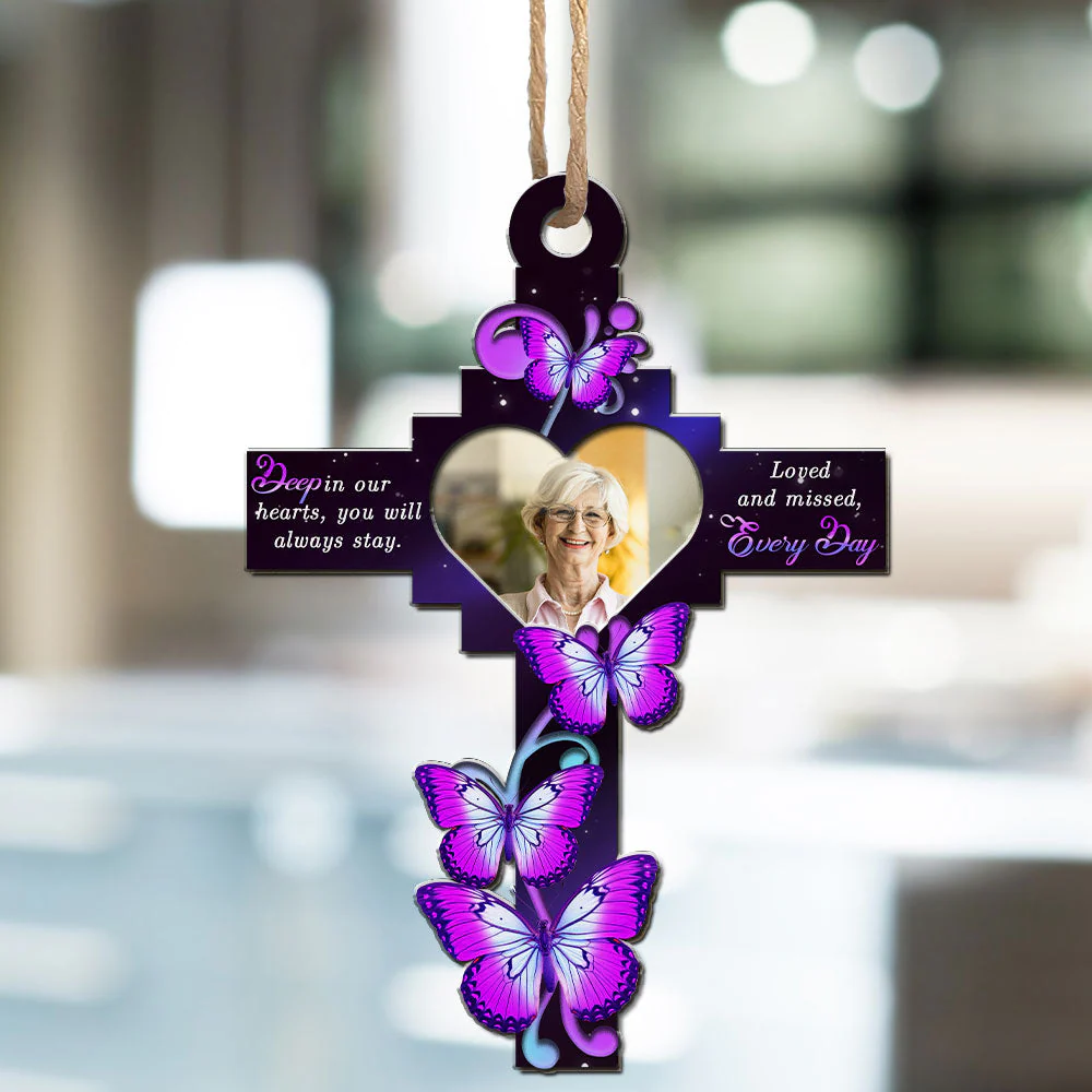 God Has You In His Arms - Personalized Custom Suncatcher - Image 2