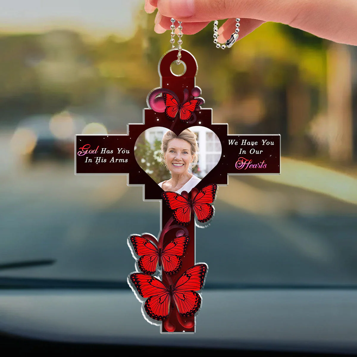 God Has You - Personalized Custom Car Ornament - Image 3