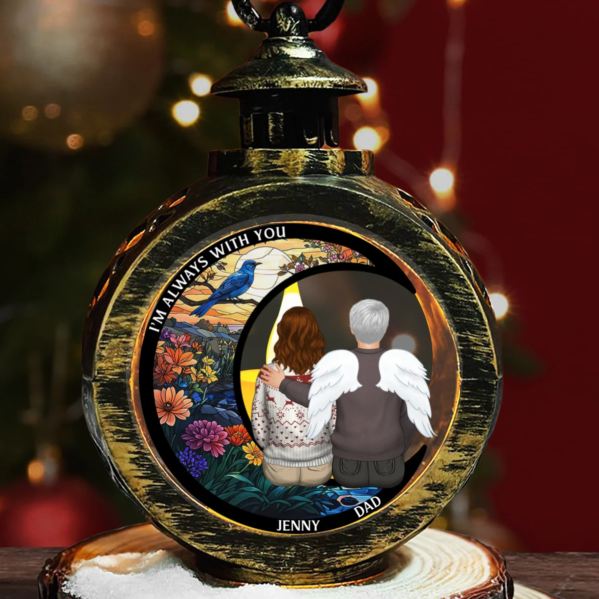 God Has You - Personalized Custom Christmas Lantern - Image 8