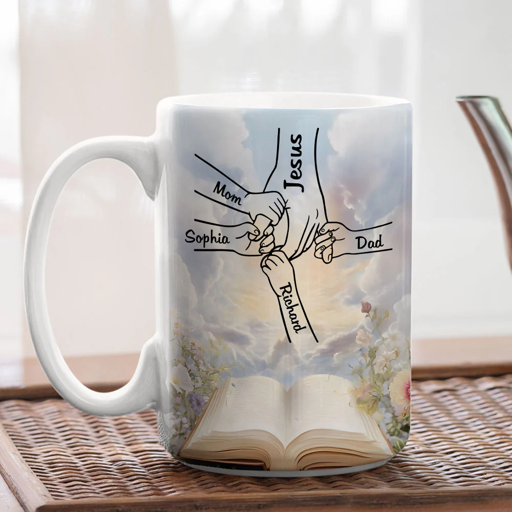 God Holds Our Hands - Personalized Custom Coffee Mug - Image 9