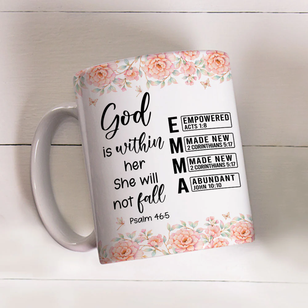 God Is Within Her - Personalized Custom Coffee Mug - Image 6