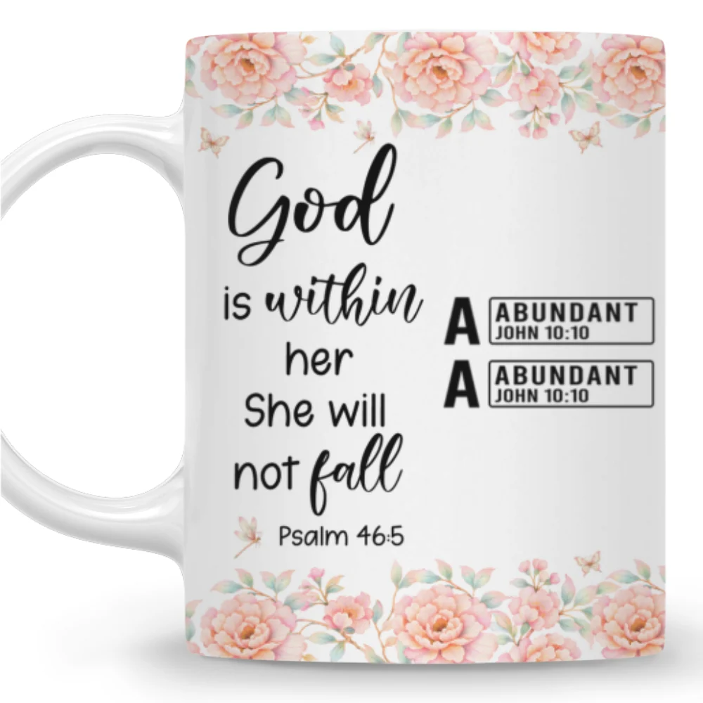 God Is Within Her - Personalized Custom Coffee Mug - Image 8