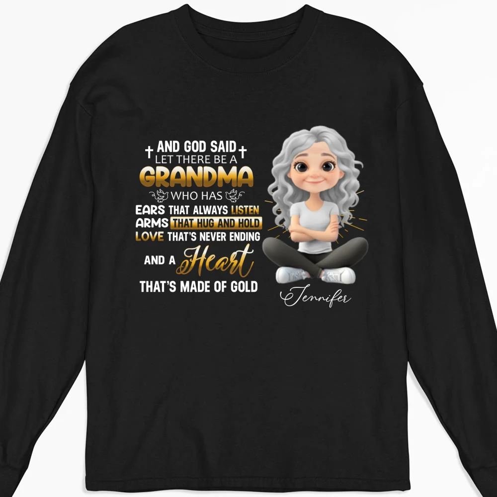 God Made Grandma - Personalized Custom Shirt - Image 10