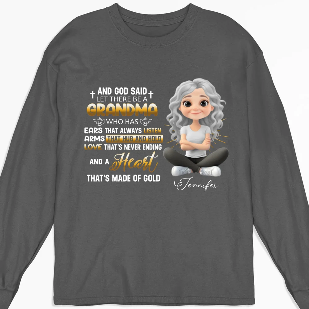 God Made Grandma - Personalized Custom Shirt - Image 11