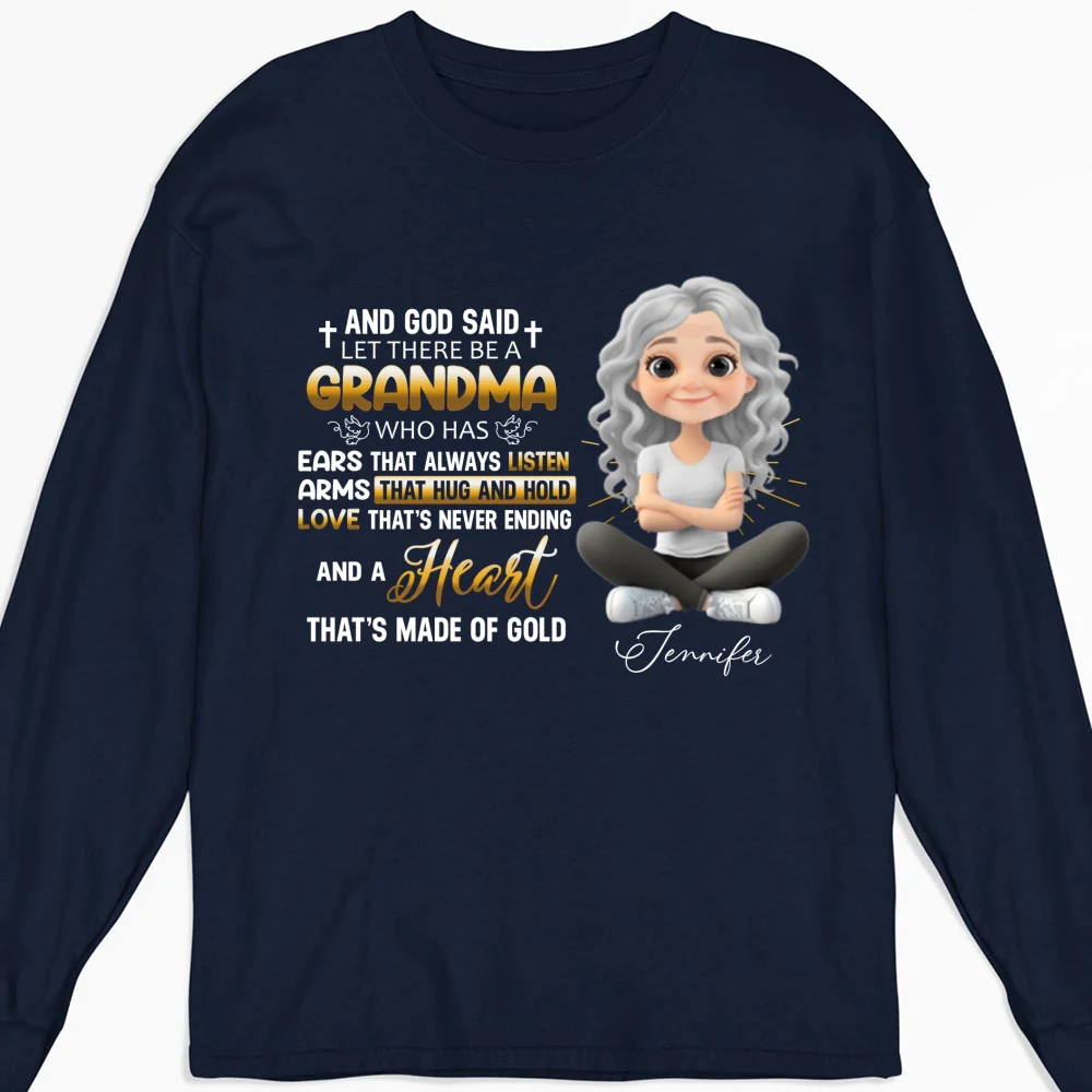 God Made Grandma - Personalized Custom Shirt - Image 12
