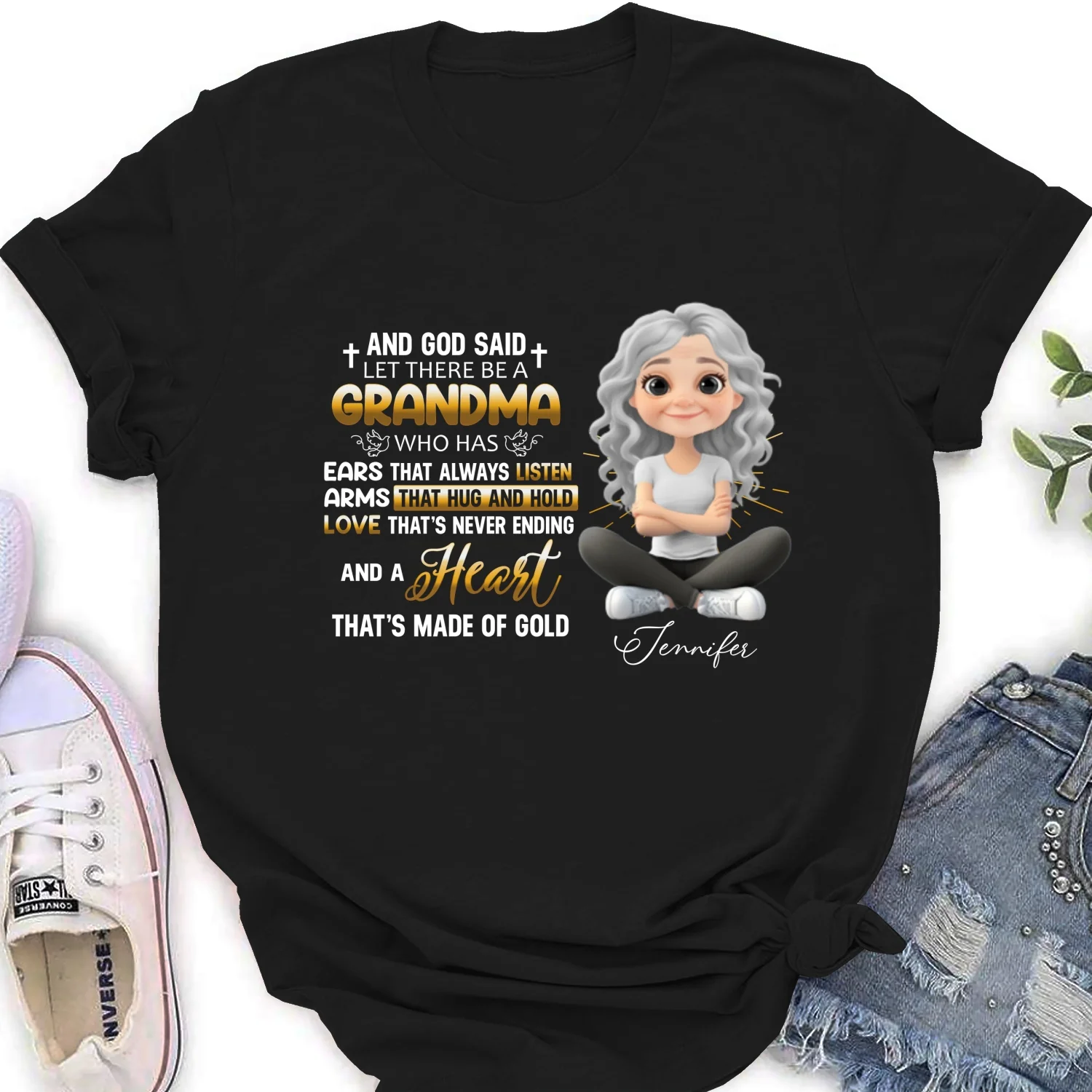 God Made Grandma - Personalized Custom Shirt - Image 16