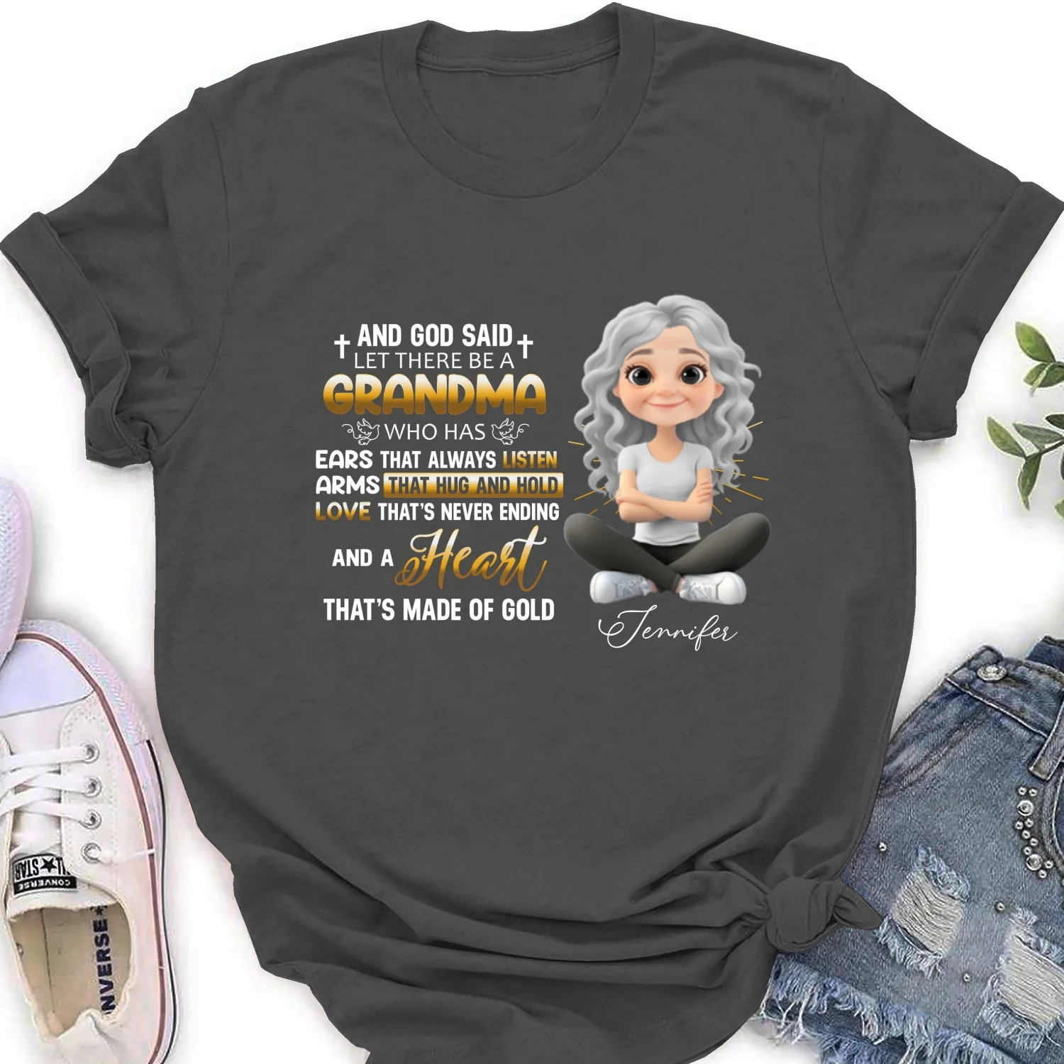 God Made Grandma - Personalized Custom Shirt - Image 17
