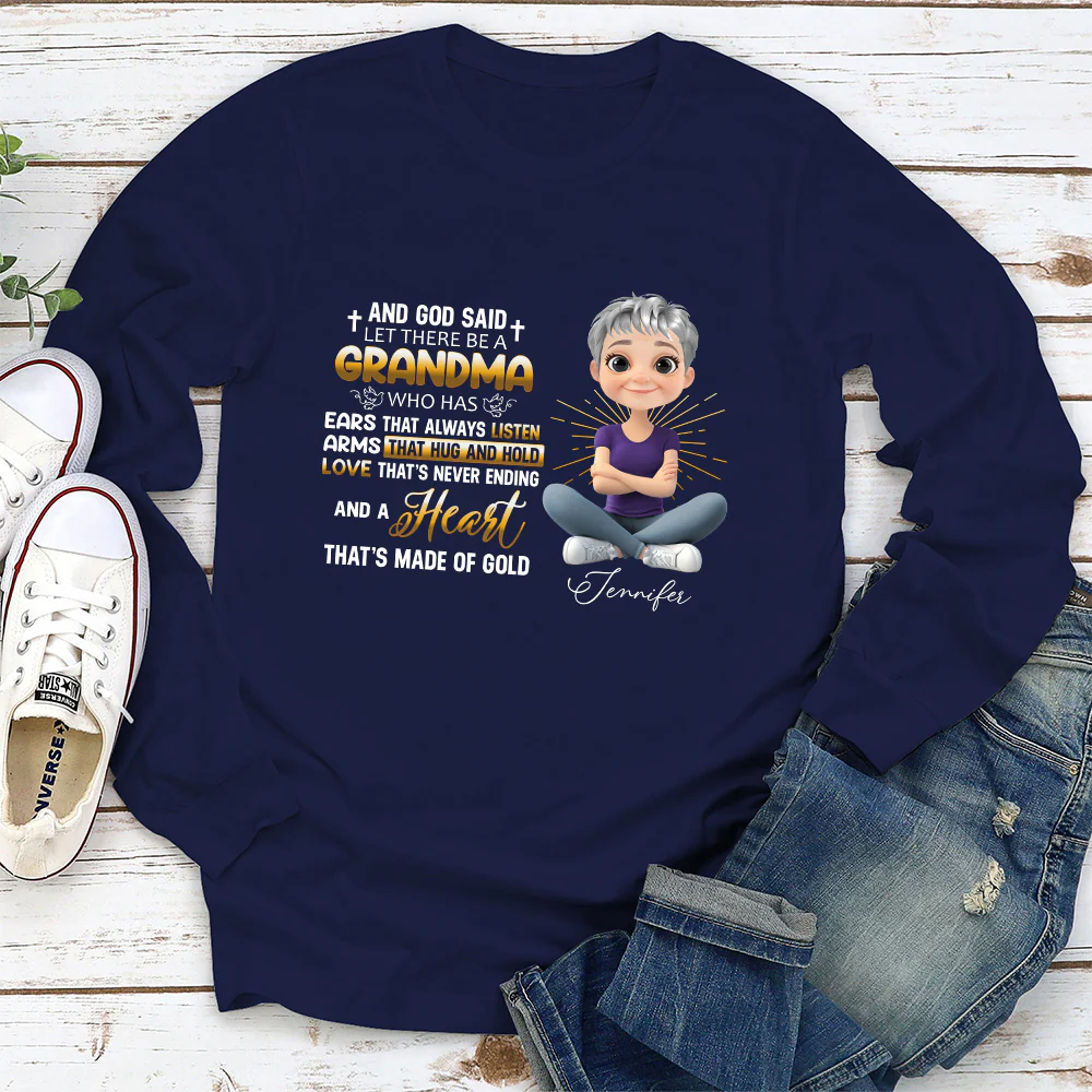 God Made Grandma - Personalized Custom Shirt - Image 2