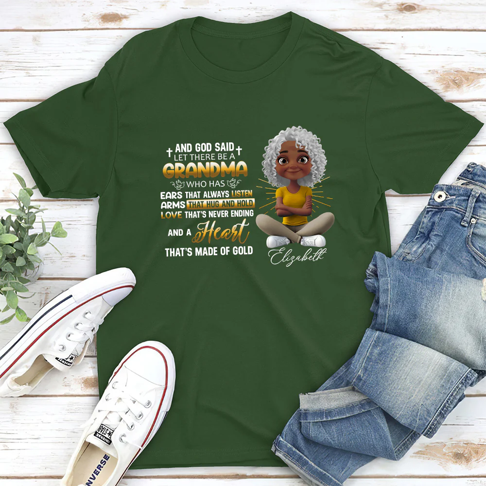 God Made Grandma - Personalized Custom Shirt - Image 3