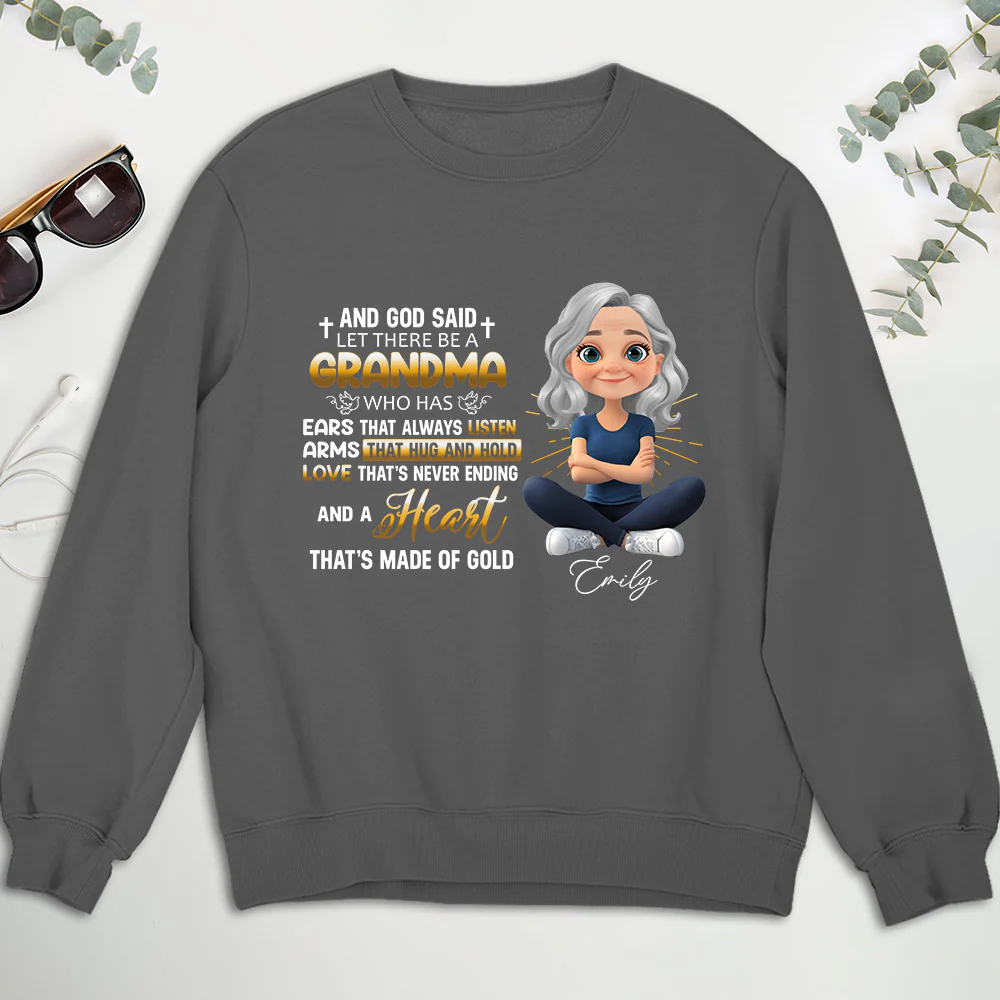God Made Grandma - Personalized Custom Shirt - Image 5