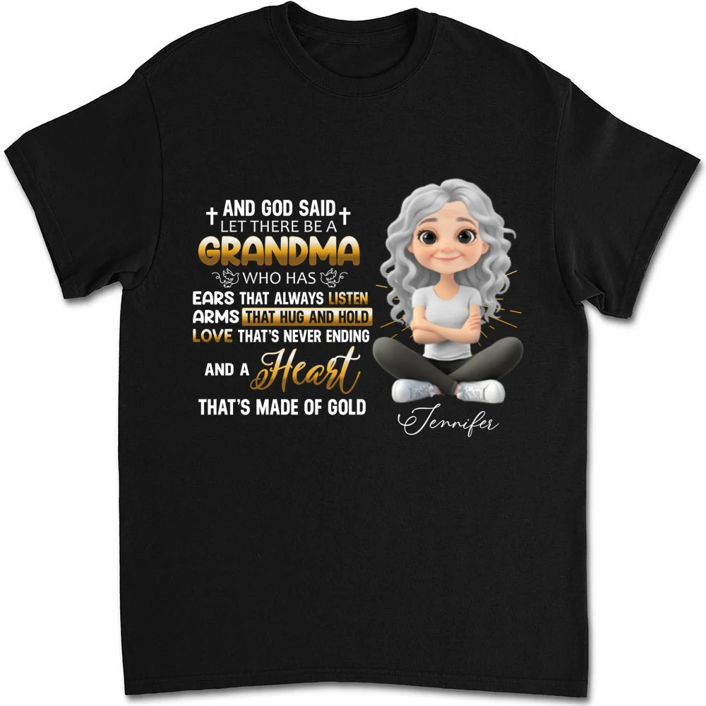 God Made Grandma - Personalized Custom Shirt - Image 6