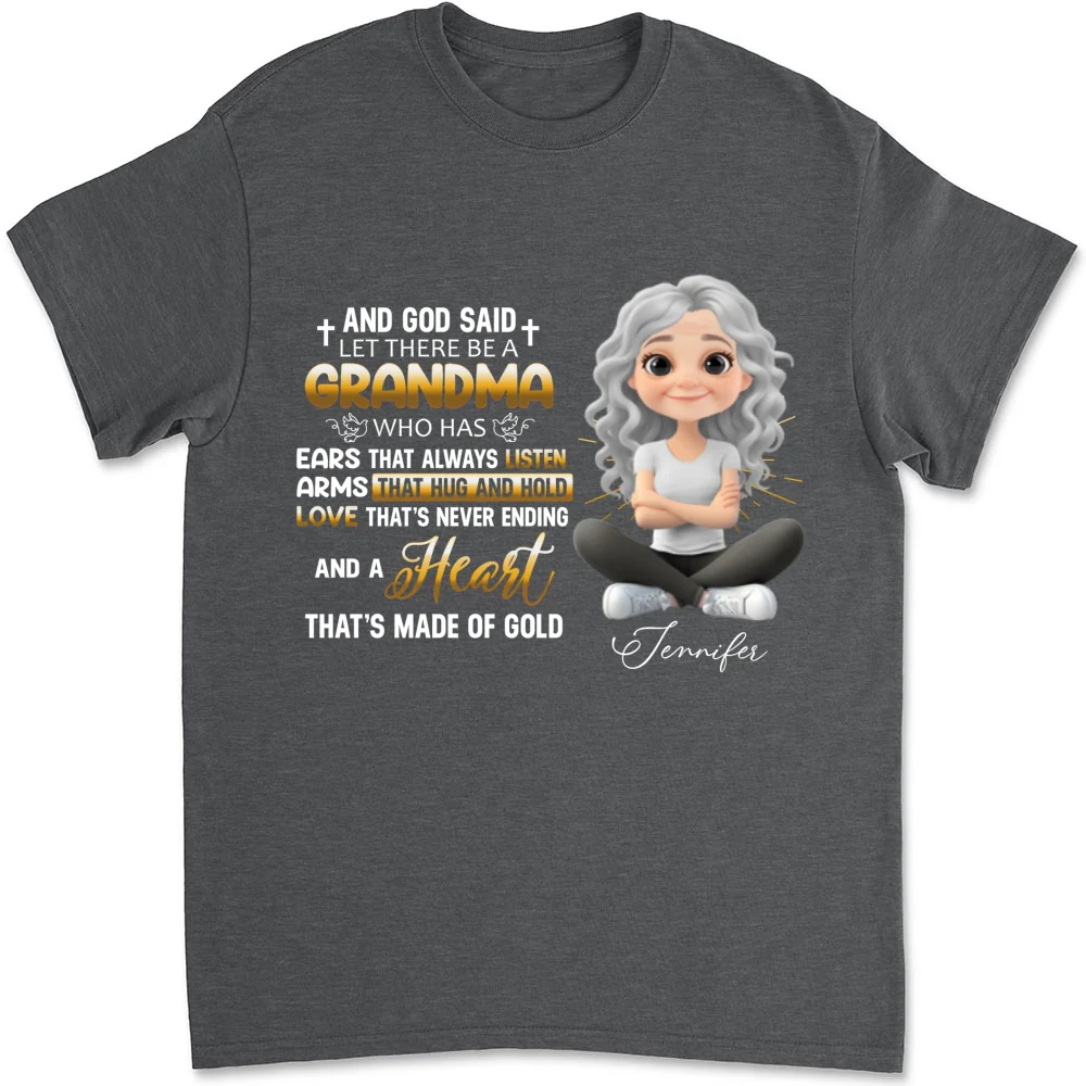 God Made Grandma - Personalized Custom Shirt - Image 7