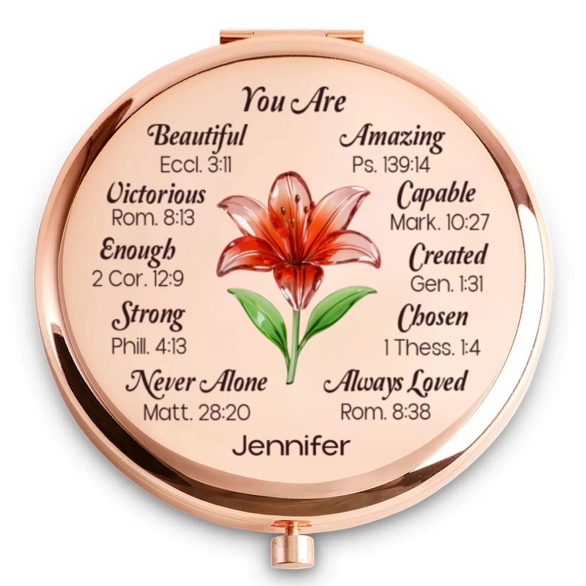 God Say You Are Beautiful - Personalized Custom Compact Mirror - Image 6