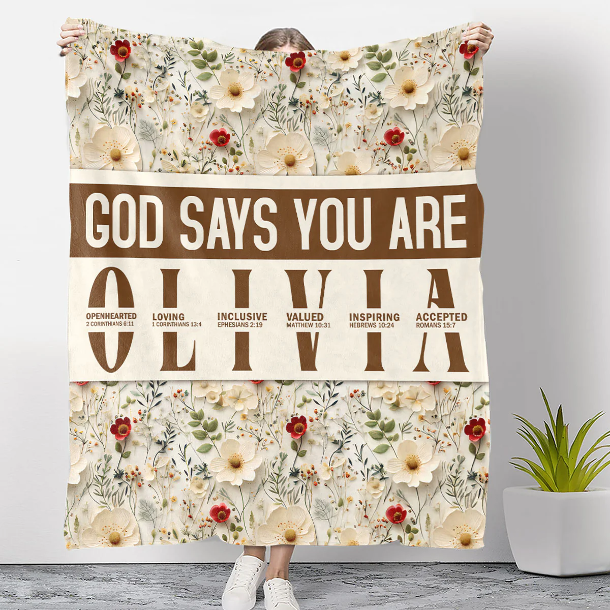 God Says Bible - Personalized Custom Fleece Blanket