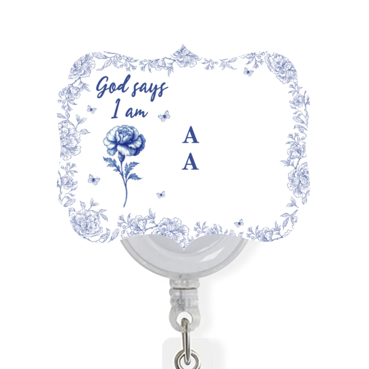 God Says I Am - Personalized Custom Acrylic Badge Reel - Image 7